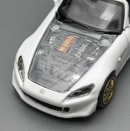 [ETA:  May 2026 ] Motorhelix 1/64 Honda  S2000 Type S Magnetic and Assembled Parts - Pearl White
Blister Card Version