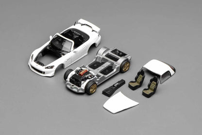 [ETA:  May 2026 ] Motorhelix 1/64 Honda  S2000 Type S Magnetic and Assembled Parts - Pearl White
Blister Card Version
