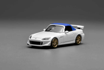 [ETA:  May 2026 ] Motorhelix 1/64 Honda  S2000 Type S Magnetic and Assembled Parts - Pearl White
Blister Card Version