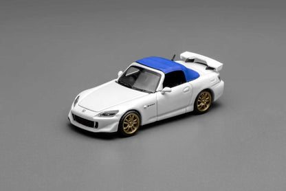 [ETA:  May 2026 ] Motorhelix 1/64 Honda  S2000 Type S Magnetic and Assembled Parts - Pearl White
Blister Card Version