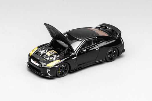 [ETA:  May 2026 ] Motorhelix 1/64 Nissan GT-R R35 Pearl Black(Carbon-Hood)