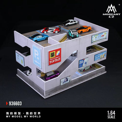 [ETA:  Apr 2026 ] MoreArt 1/64 C Type Japanese Parking Garage Theme with LED Light Size: 30 x 20 x 20.7cm