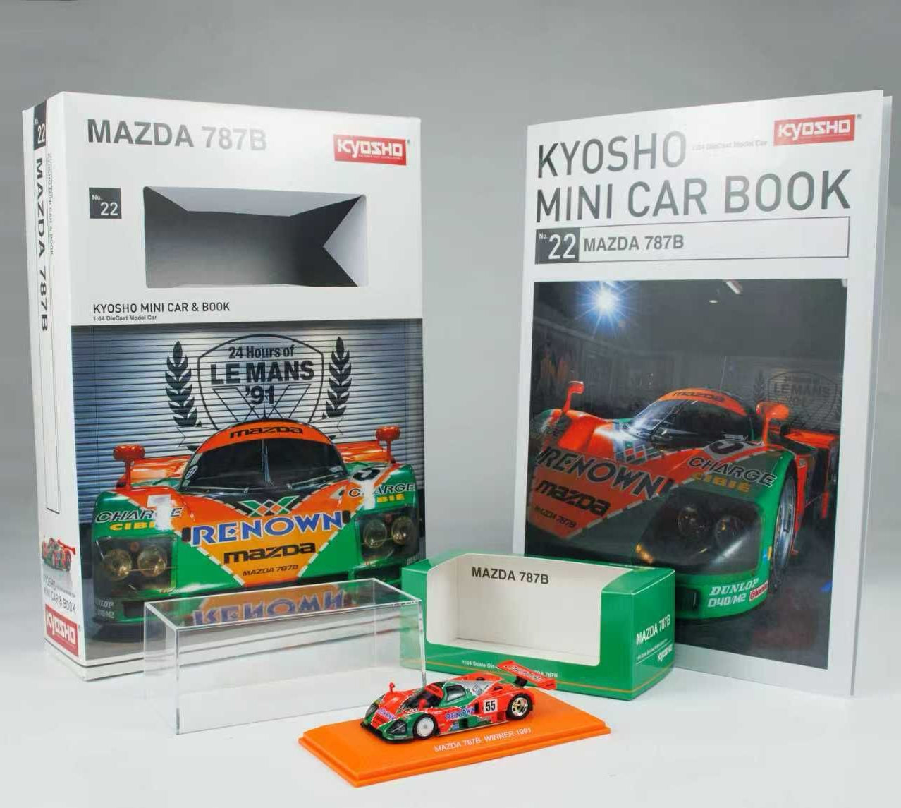 [ETA:  Apr 2026 ] Kyosho 1/64 Mazda 787B "24 Hours of LeMans 1991" (NO.55)  Car with book