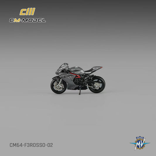 [ETA:  May 2026 ] CM Model 1/64 MV Agusta F3 Rosso - Metallic Gray