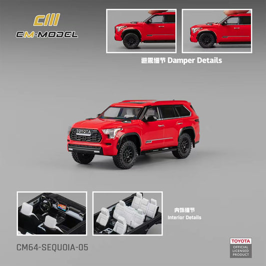 [ETA:  May 2026 ] CM Model 1/64 Toyota Sequoia XK80 TRD Pro - Red
