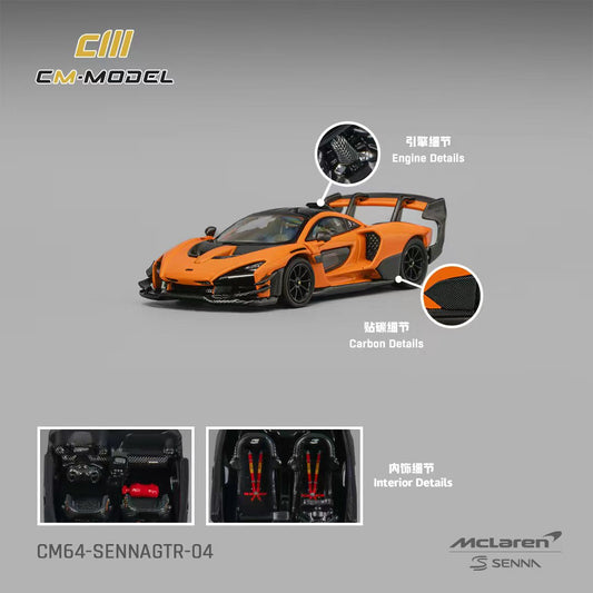 [ETA:  May 2026 ] CM Model 1/64 McLaren Senna GTR - Orange