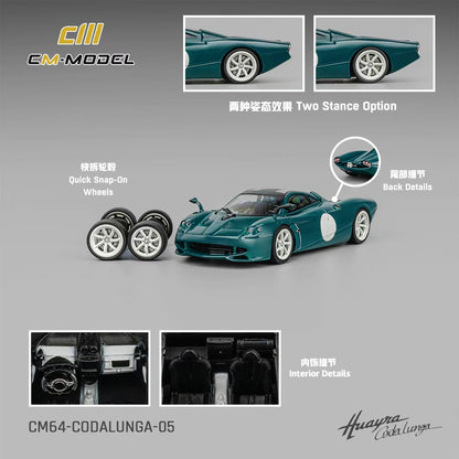 [ETA:  May 2026 ] CM Model 1/64 Pagani  Huayra Codalunga - Green