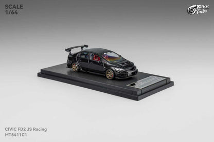 [ETA:  Mar 2026 ] Microturbo 1/64 Civic FD2 J's Racing Modified Metallic Black Color