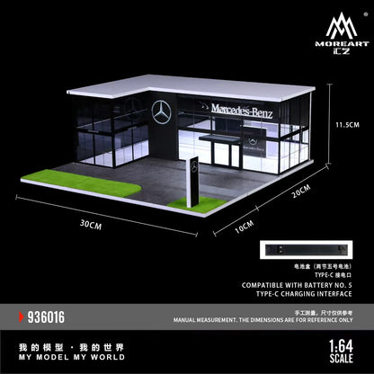 [ETA:  Apr 2026 ] MoreArt 1/64 Auto Show Room  - Benz(MO936016)
Size: 30 x 30 x 11.5cm