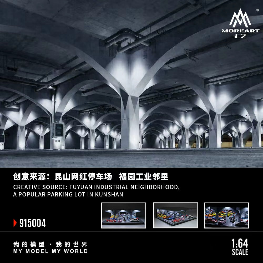 [ETA:  May 2026 ] MoreArt 1/64 ABS Underground 04 Parking Lot (MO915004)Size: 30 x 30 x 10.5cm