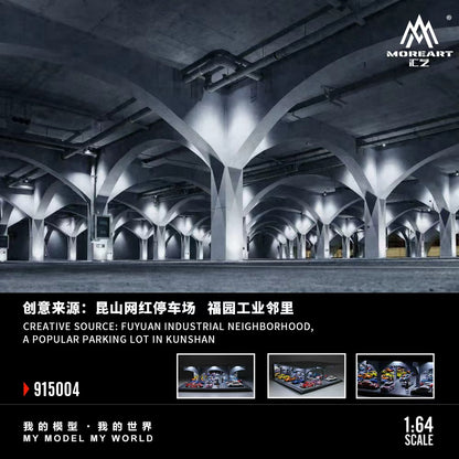 [ETA:  May 2026 ] MoreArt 1/64 ABS Underground 04 Parking Lot (MO915004)Size: 30 x 30 x 10.5cm