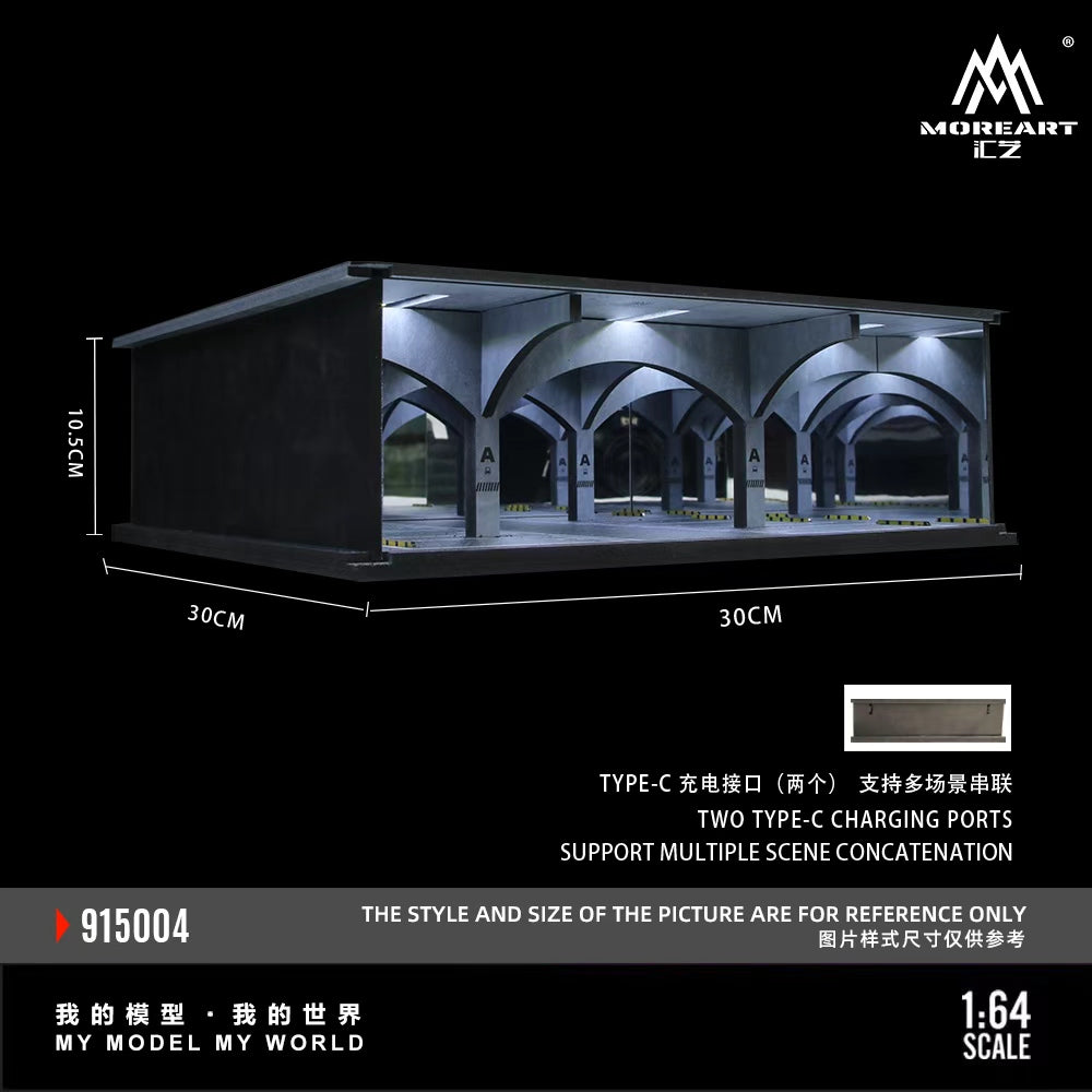 [ETA:  May 2026 ] MoreArt 1/64 ABS Underground 04 Parking Lot (MO915004)Size: 30 x 30 x 10.5cm