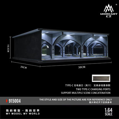 [ETA:  May 2026 ] MoreArt 1/64 ABS Underground 04 Parking Lot (MO915004)Size: 30 x 30 x 10.5cm