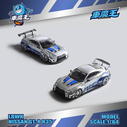 [ETA:  May 2026 ] Demon King Auto 1/64 LBWK GT-R R35 - FnF Silver Blue