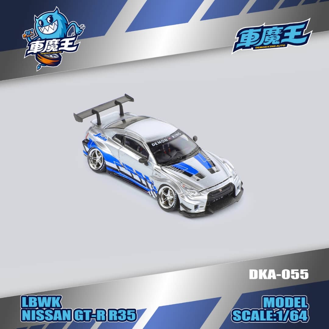 [ETA:  May 2026 ] Demon King Auto 1/64 LBWK GT-R R35 - FnF Silver Blue