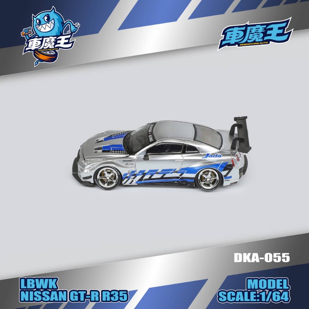 [ETA:  May 2026 ] Demon King Auto 1/64 LBWK GT-R R35 - FnF Silver Blue