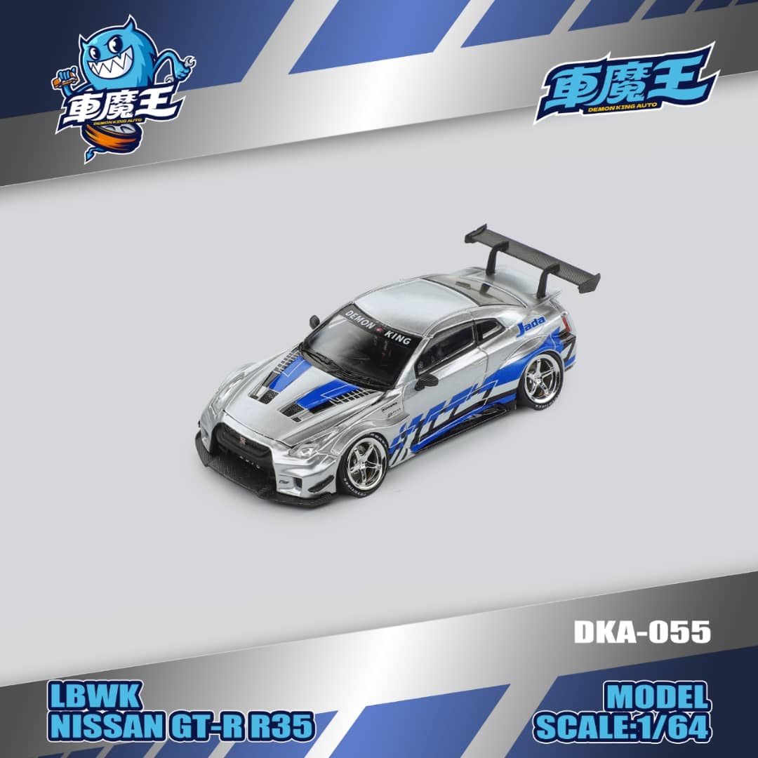 [ETA:  May 2026 ] Demon King Auto 1/64 LBWK GT-R R35 - FnF Silver Blue