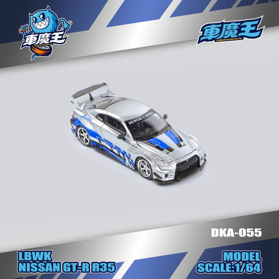 [ETA:  May 2026 ] Demon King Auto 1/64 LBWK GT-R R35 - FnF Silver Blue