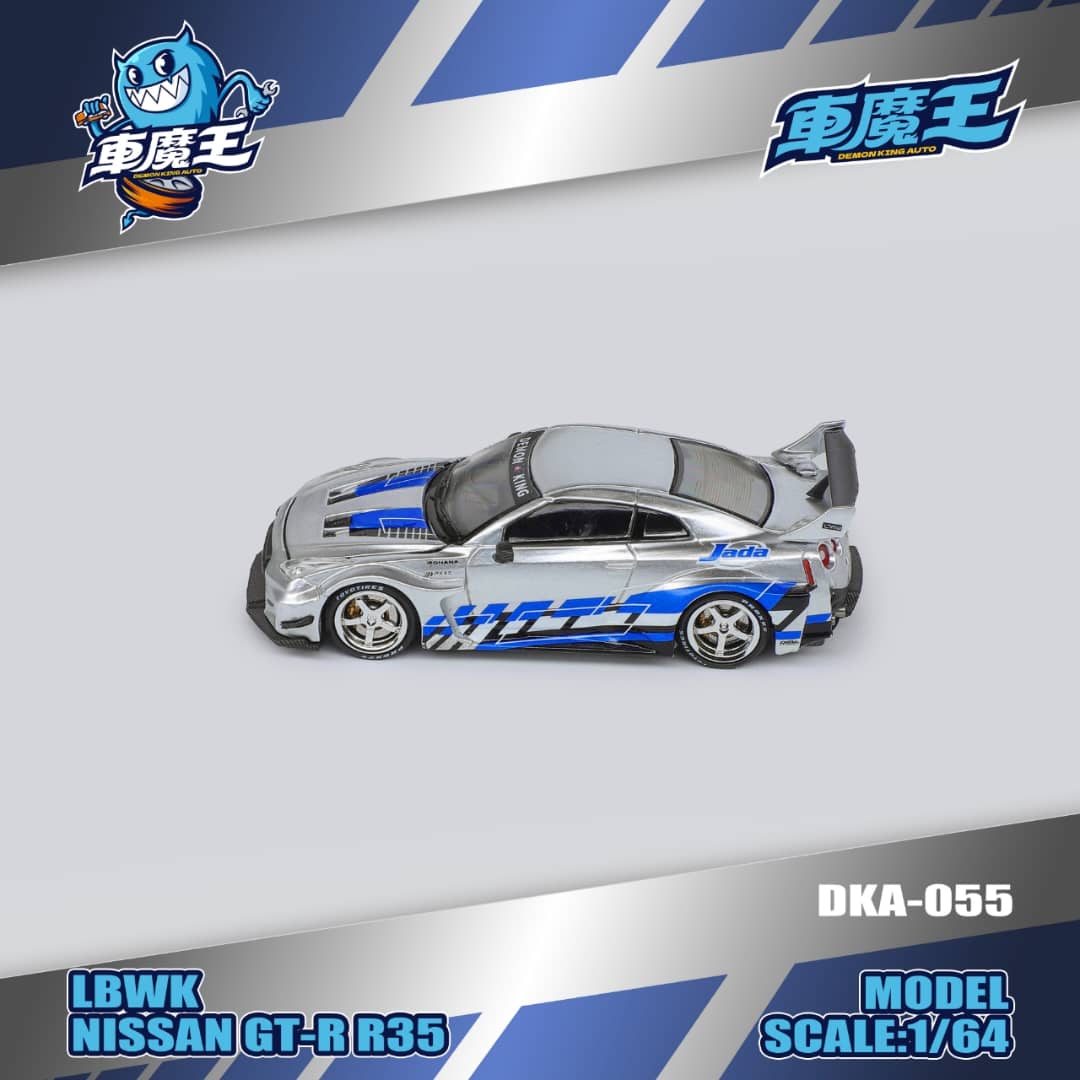 [ETA:  May 2026 ] Demon King Auto 1/64 LBWK GT-R R35 - FnF Silver Blue