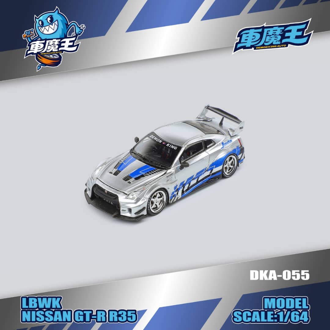 [ETA:  May 2026 ] Demon King Auto 1/64 LBWK GT-R R35 - FnF Silver Blue