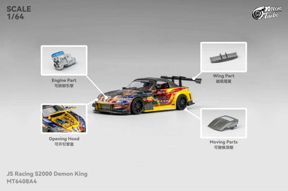 [ETA:  Mar 2026 ] MicroTurbo 1/64 2025 Foshan APA Xpo Event Car - S2000 AP1 J's Racing Modified Demon King Livery