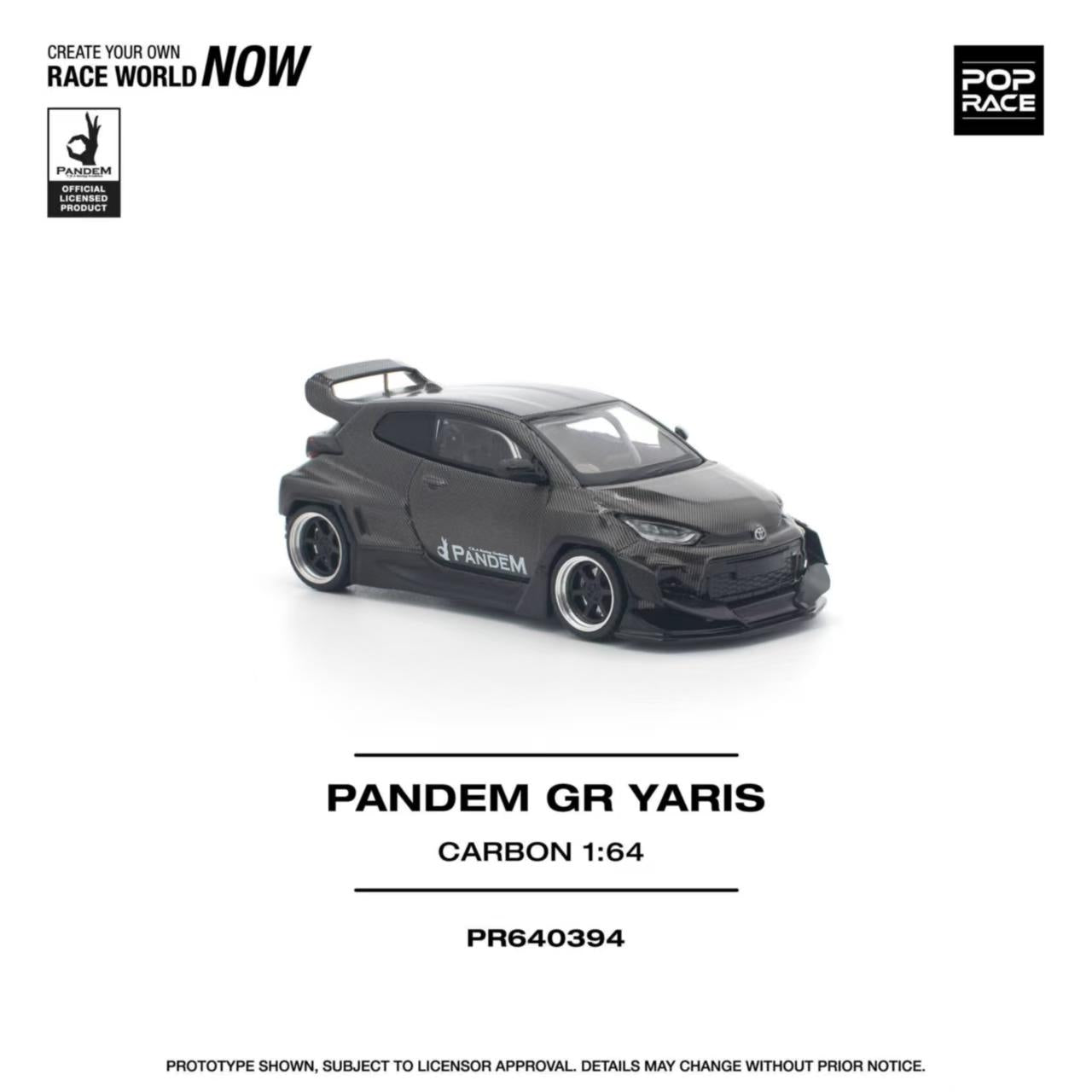 [ETA:  Aug 2026 ] Pop Race 1/64 GR Yaris Pandem Rocket Bunny Modified Carbon Edition