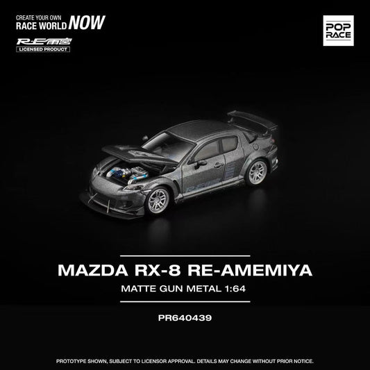 [ETA:  Aug 2026 ] Pop Race 1/64 RX-8 Amemiya Modified Gun Metal
