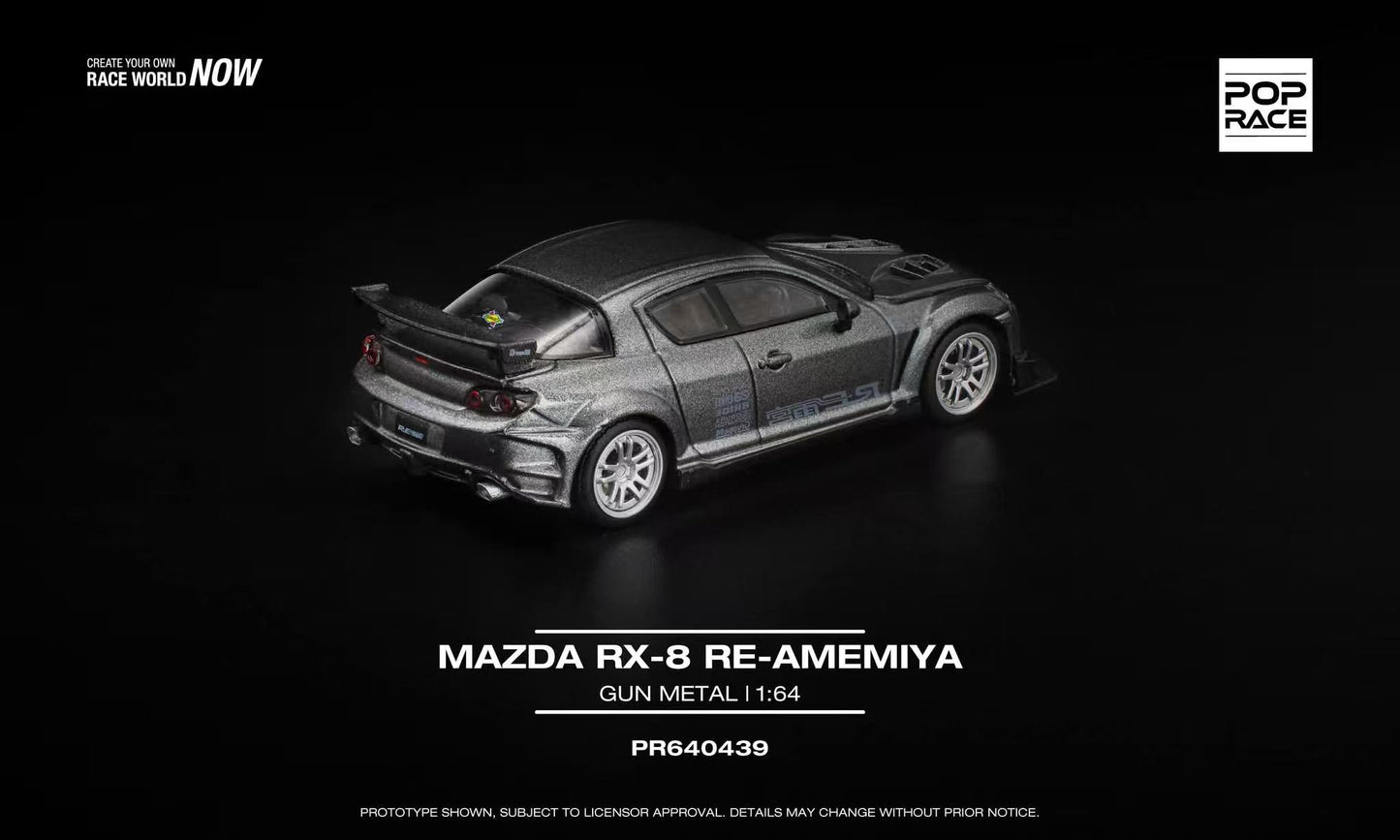 [ETA:  Aug 2026 ] Pop Race 1/64 RX-8 Amemiya Modified Gun Metal