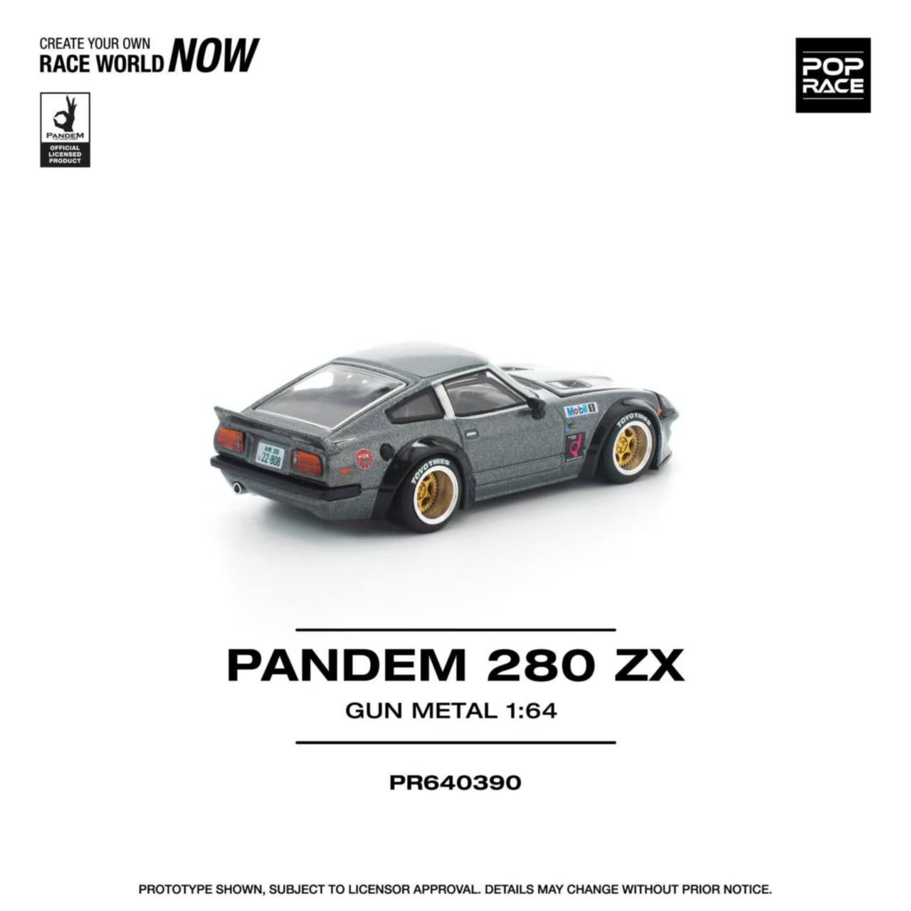 [ETA:  Aug 2026 ] Pop Race 1/64 Fairlady MK2 Z30 280ZX Pandem Rocket Bunny Customized Gun Metal