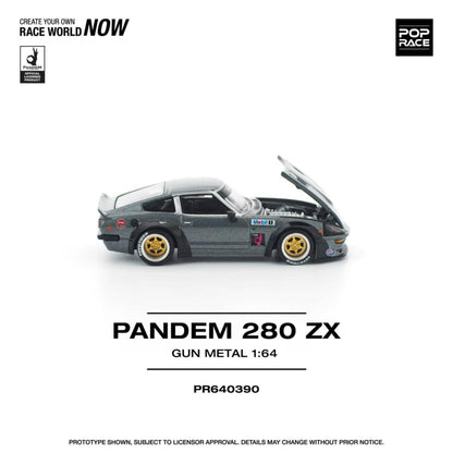 [ETA:  Aug 2026 ] Pop Race 1/64 Fairlady MK2 Z30 280ZX Pandem Rocket Bunny Customized Gun Metal
