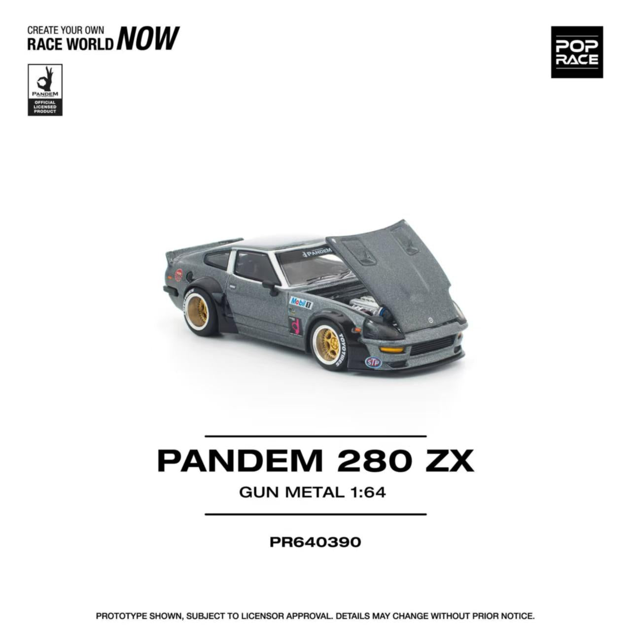 [ETA:  Aug 2026 ] Pop Race 1/64 Fairlady MK2 Z30 280ZX Pandem Rocket Bunny Customized Gun Metal