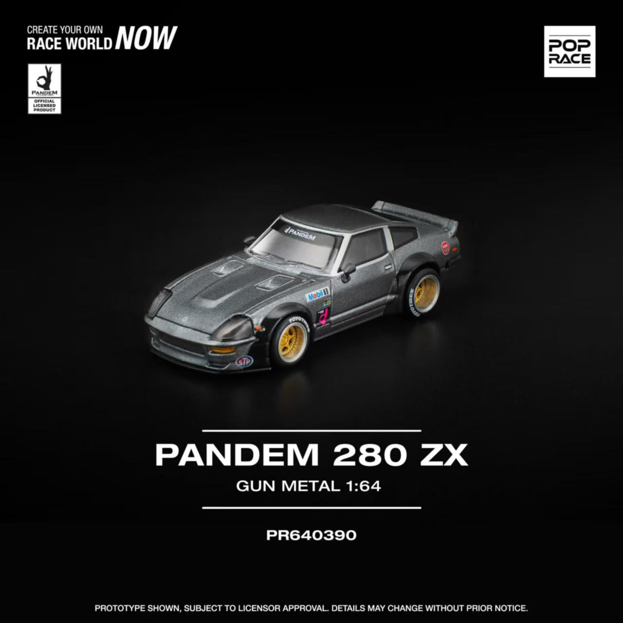 [ETA:  Aug 2026 ] Pop Race 1/64 Fairlady MK2 Z30 280ZX Pandem Rocket Bunny Customized Gun Metal