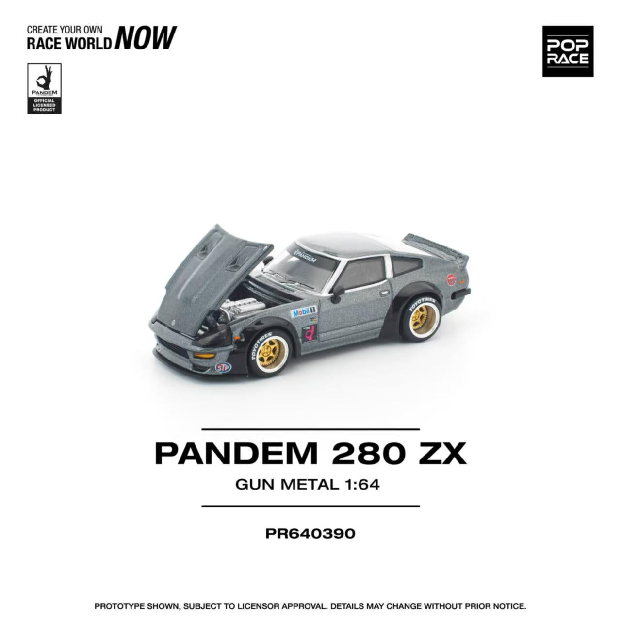 [ETA:  Aug 2026 ] Pop Race 1/64 Fairlady MK2 Z30 280ZX Pandem Rocket Bunny Customized Gun Metal
