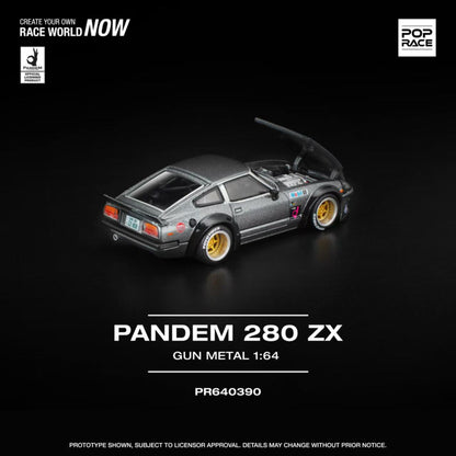 [ETA:  Aug 2026 ] Pop Race 1/64 Fairlady MK2 Z30 280ZX Pandem Rocket Bunny Customized Gun Metal