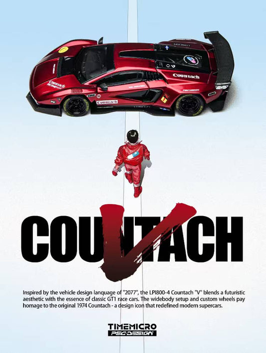 [ETA:  Jun 2026 ] Time Micro x PSC Design 1/64 PSC Design Concept Countach LPI800-4 "V" Ver. Scarlet Red