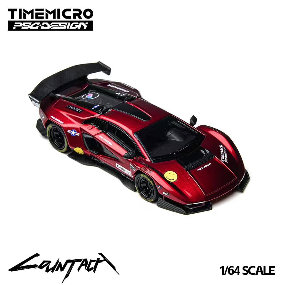 [ETA:  Jun 2026 ] Time Micro x PSC Design 1/64 PSC Design Concept Countach LPI800-4 "V" Ver. Scarlet Red