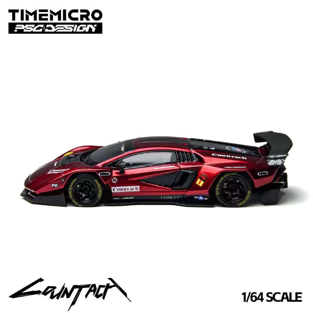 [ETA:  Jun 2026 ] Time Micro x PSC Design 1/64 PSC Design Concept Countach LPI800-4 "V" Ver. Scarlet Red