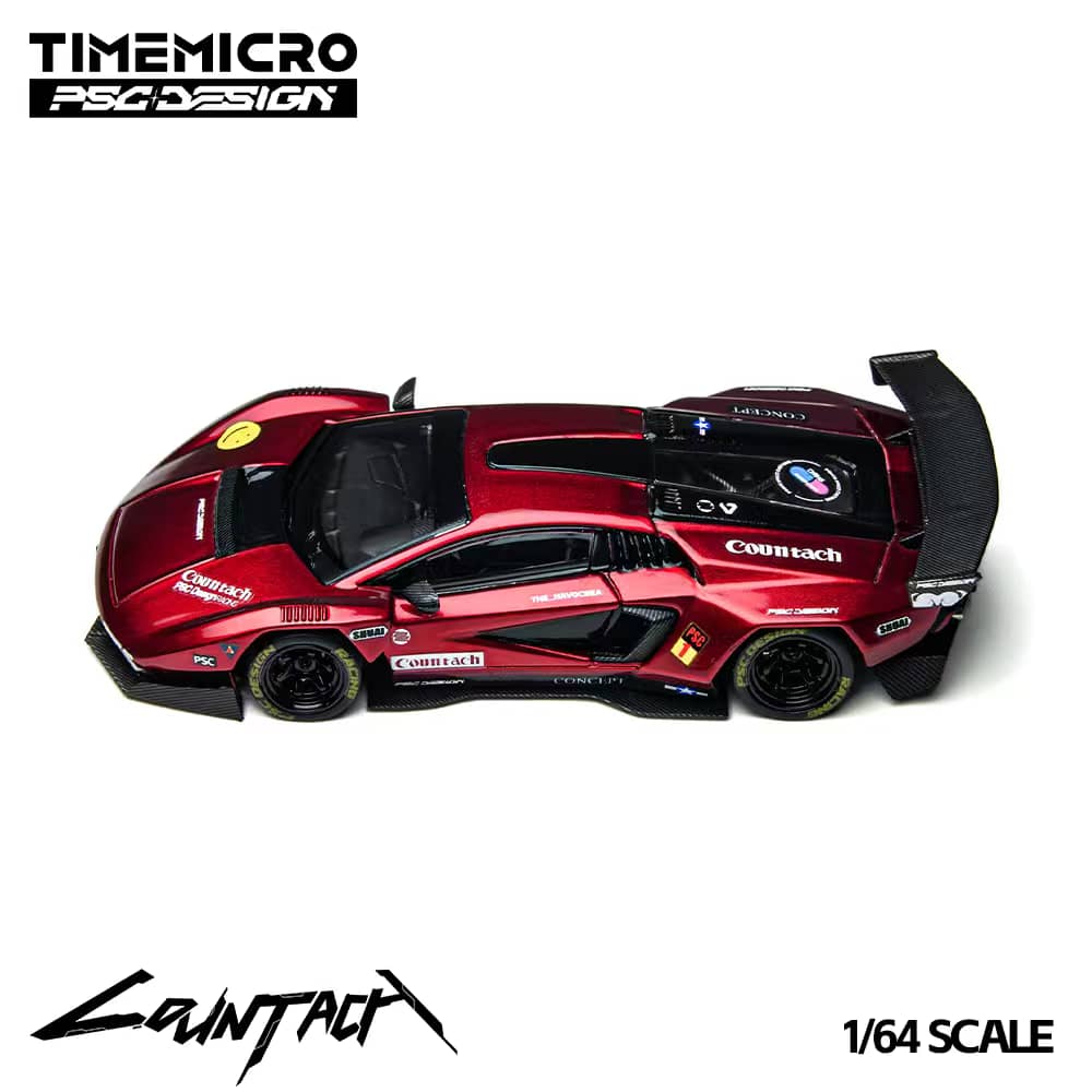 [ETA:  Jun 2026 ] Time Micro x PSC Design 1/64 PSC Design Concept Countach LPI800-4 "V" Ver. Scarlet Red