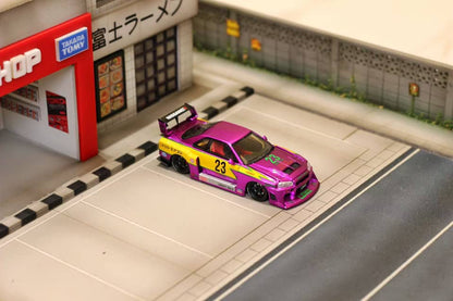 [ETA:  Jun 2026 ] Street Weapon 1/64 Skyline GT-R R34 LB Super Silhouette ER34 - Chrome Purple Lightning 23#