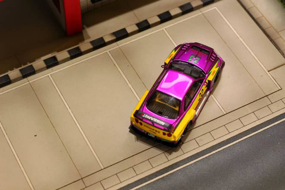 [ETA:  Jun 2026 ] Street Weapon 1/64 Skyline GT-R R34 LB Super Silhouette ER34 - Chrome Purple Lightning 23#