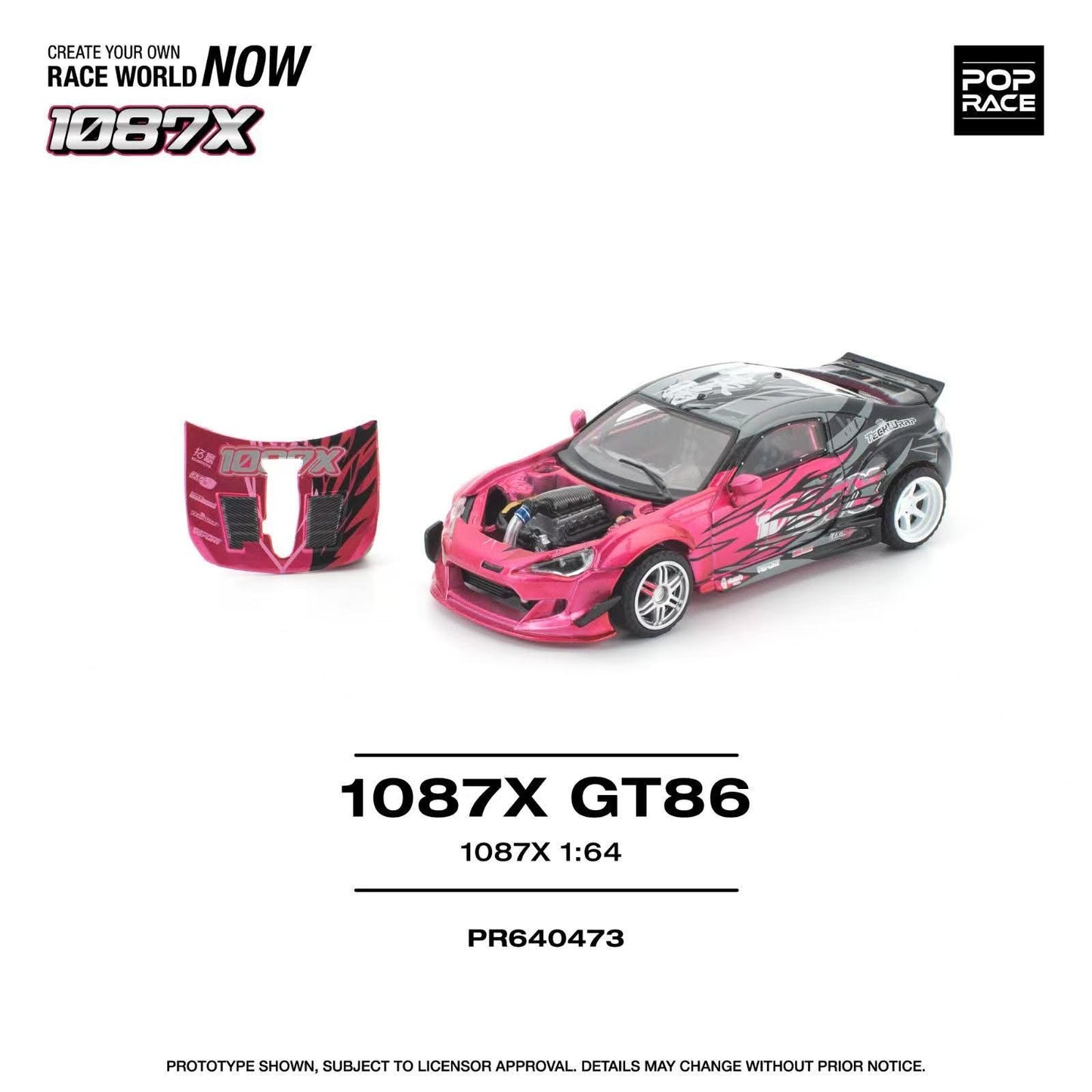 [ETA:  Aug 2026 ] Pop Race 1/64 86 / GT86, 66G 1087x Customized Red-Black Livery