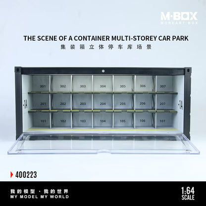 [ETA:  May 2026 ] MBOX 1/64 Container Car Park 21Seats  Size: 38.7 x 16 x 16.5cm