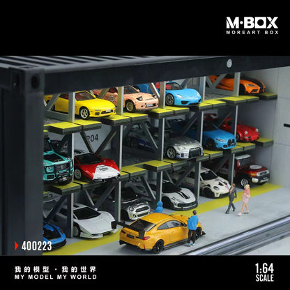 [ETA:  May 2026 ] MBOX 1/64 Container Car Park 21Seats  Size: 38.7 x 16 x 16.5cm