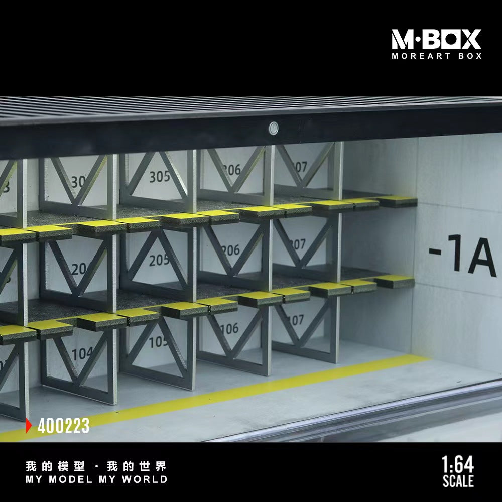 [ETA:  May 2026 ] MBOX 1/64 Container Car Park 21Seats  Size: 38.7 x 16 x 16.5cm