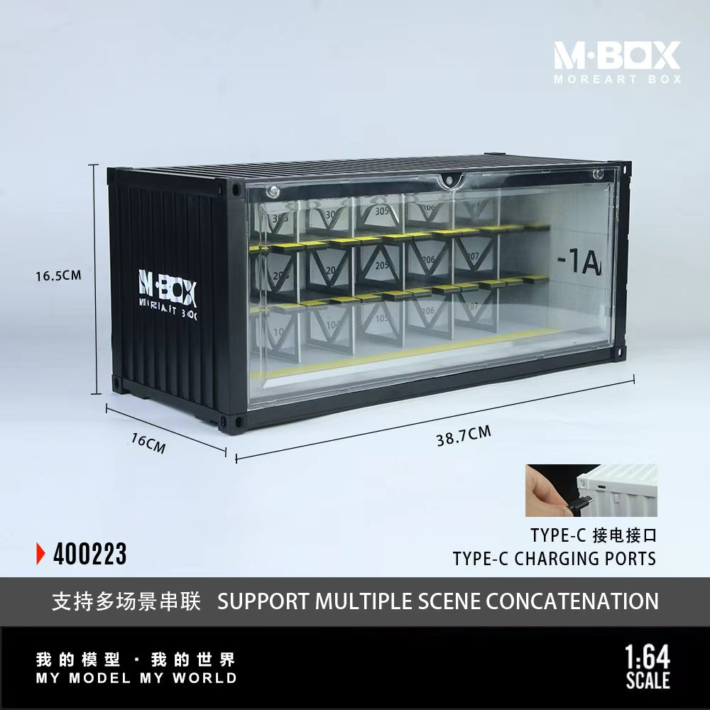 [ETA:  May 2026 ] MBOX 1/64 Container Car Park 21Seats  Size: 38.7 x 16 x 16.5cm