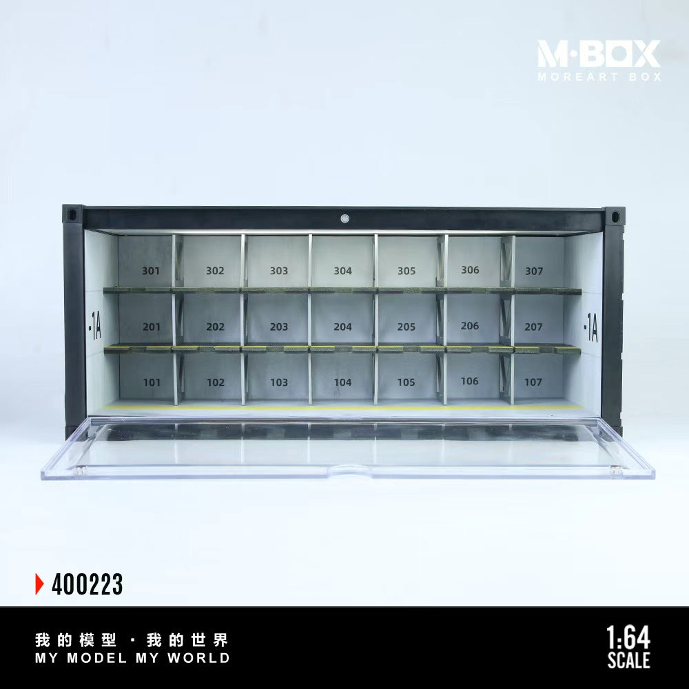 [ETA:  May 2026 ] MBOX 1/64 Container Car Park 21Seats  Size: 38.7 x 16 x 16.5cm