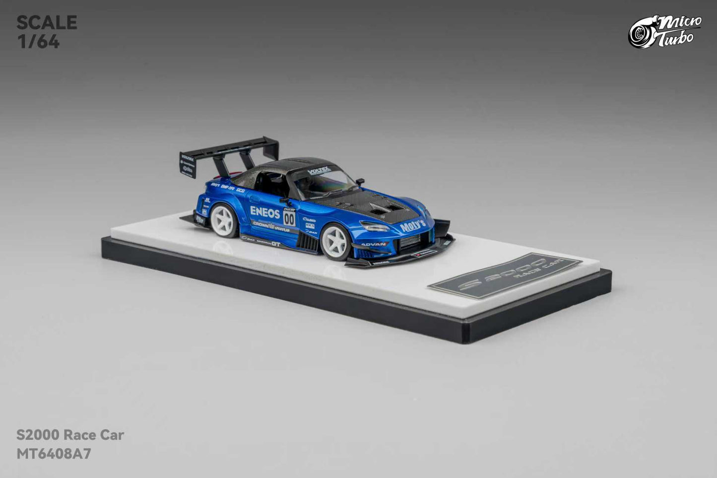 [ETA:  Jun 2026 ] Microturbo 1/64 S2000 Race Car Transparent Blue Eneos