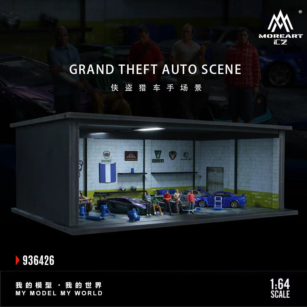 [ETA:  Jun 2026 ] MoreArt 1/64 Grand Theft Auto Scene (MO936426) Size: 30 x 20 x 11cm