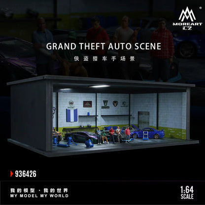 [ETA:  Jun 2026 ] MoreArt 1/64 Grand Theft Auto Scene (MO936426) Size: 30 x 20 x 11cm