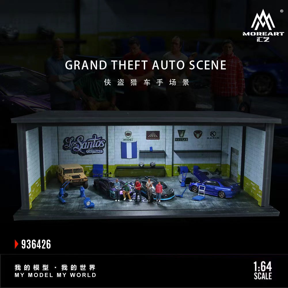 [ETA:  Jun 2026 ] MoreArt 1/64 Grand Theft Auto Scene (MO936426) Size: 30 x 20 x 11cm